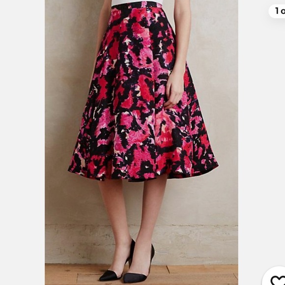 Tracy Reese Dresses & Skirts - Anthropologie Tracy Reese Vibrant Pink and Black A-Line Skirt